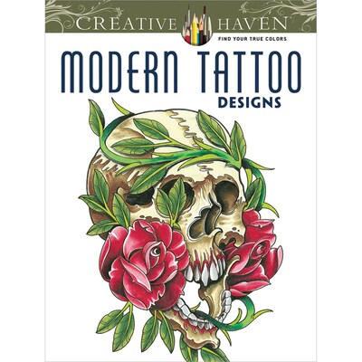 Creative Haven Modern Tattoo Designs Adult Coloring Book, Paperback