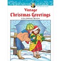 Creative Haven Vintage Christmas Greetings Adult Coloring Book, Paperback