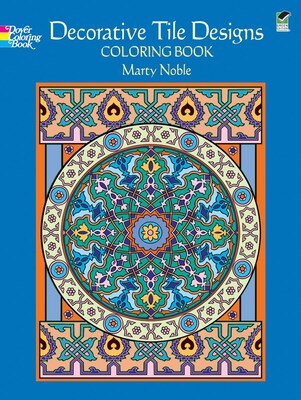 Decorative Tile Designs Adult Coloring Book, Paperback