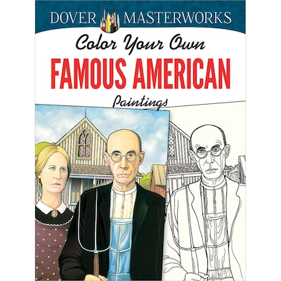 Color Your Own Famous American Paintings Adult Coloring Book, Paperback