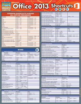 BarCharts, Inc. QuickStudy® Microsoft Office 2013 Shortcuts Reference Set (9781423230212)