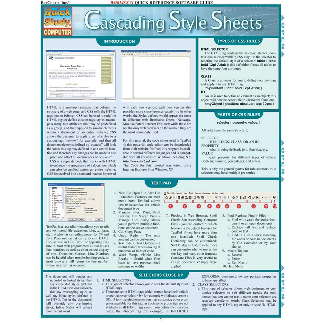 BarCharts, Inc. QuickStudy® Web Programming Reference Set (9781423230243) |  Quill.com