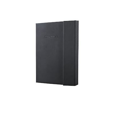 Sigel Hardcover Lined Notebook - A5 Journal Size with Magnetic Closure, Black (SGA5HML-BK)
