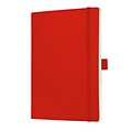 Sigel Softcover Lined Notebook - A5 Journal Size with Elastic Closure, Red (SGA5SEL-RD)