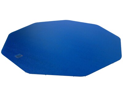 Floortex 9Mat 39''x38'' Polycarbonate Chair Mat for Carpet & Hard Floor, Circular, Cobalt Blue (FC111001009RBL)