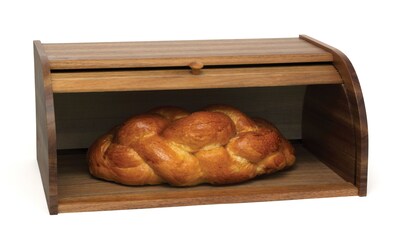 Lipper Acacia Rolltop Bread Box