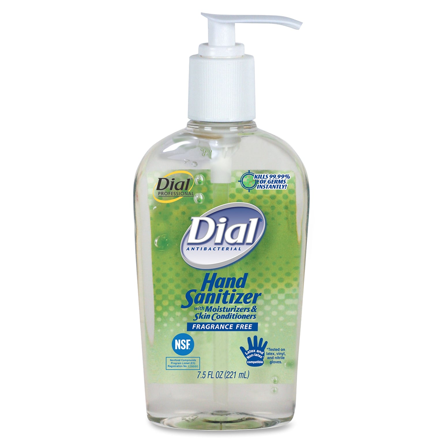 Dial Antibacterial 7.5 oz. Liquid Hand Sanitizer, Clean Scent, 12/Carton (DIA 01585)