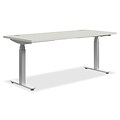 HON® Height Adjustable Worksurface Table Base, T, shaped Base, 2 Legs, Silver/ Steel