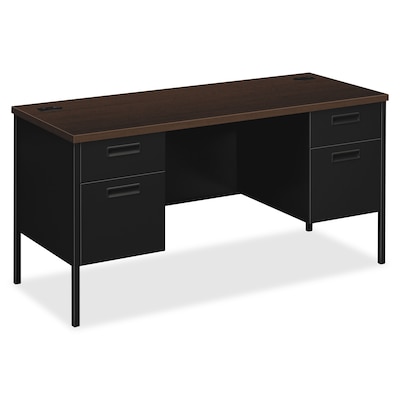 HON® Metro Classic Double Credenza, 60 x 24 x 29.5, 4 x File Drawer(s), Box Drawer(s), Double Ped