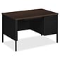 HON® Metro Classic Series Steel Desk; Rectangle, 4 Leg Base, 1 Pedestal, Table Top 29.5H x 48W x 3