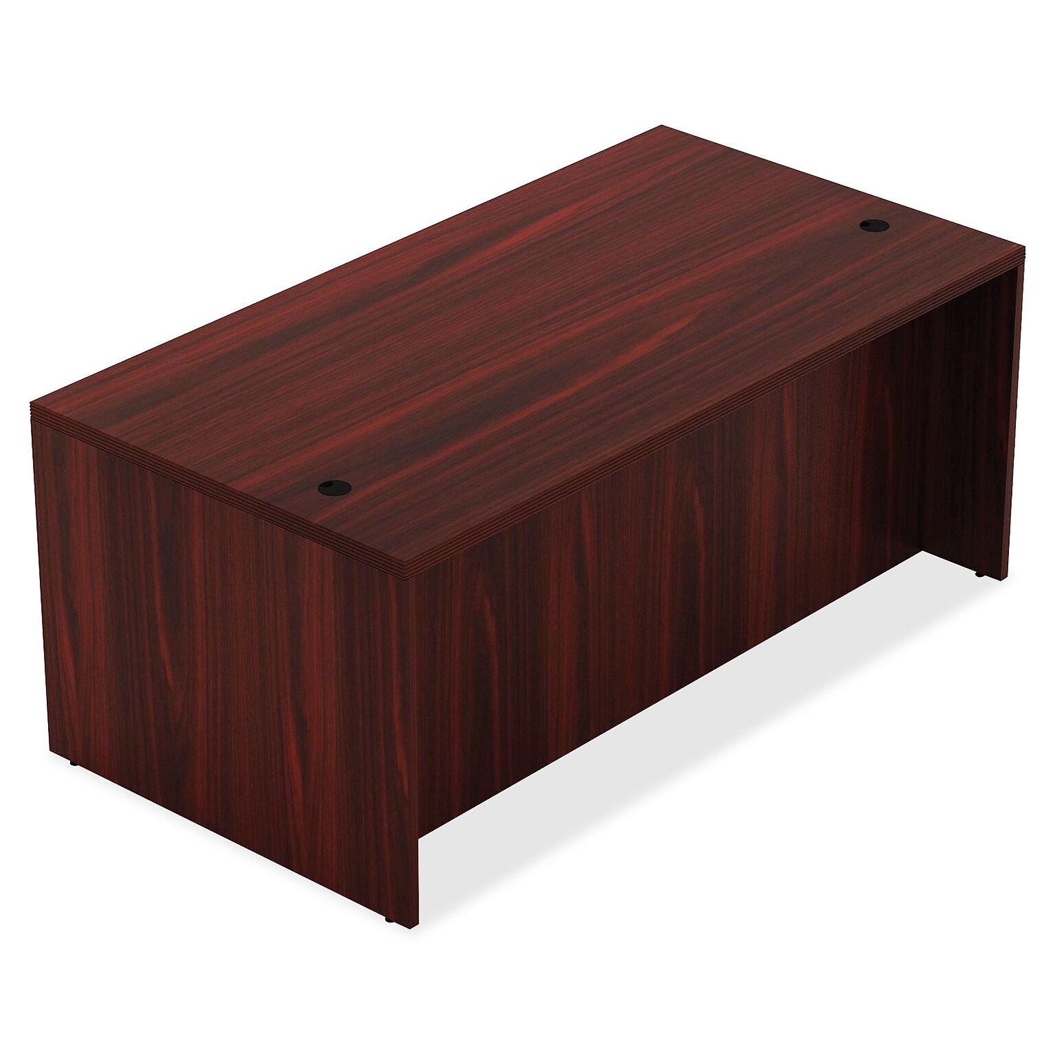 Lorell Chateau Series Rectangular Desk, 59W x 29.5D x 30H, Mahogany (LLR34304)
