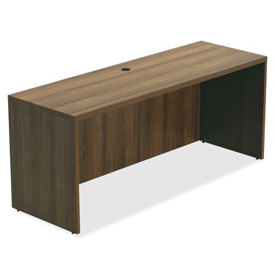 Lorell Chateau Series Credenza Desk Shell, 70.9W x 23.6D x 30H, Walnut (LLR34307)
