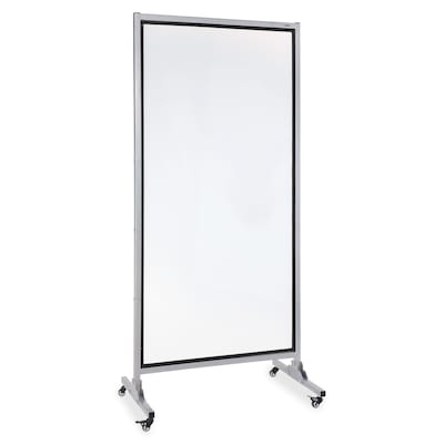 Lorell Double Sided Magnetic Mobile Dry-Erase Whiteboard Easel, 37.5 x 82.5 (LLR55630)