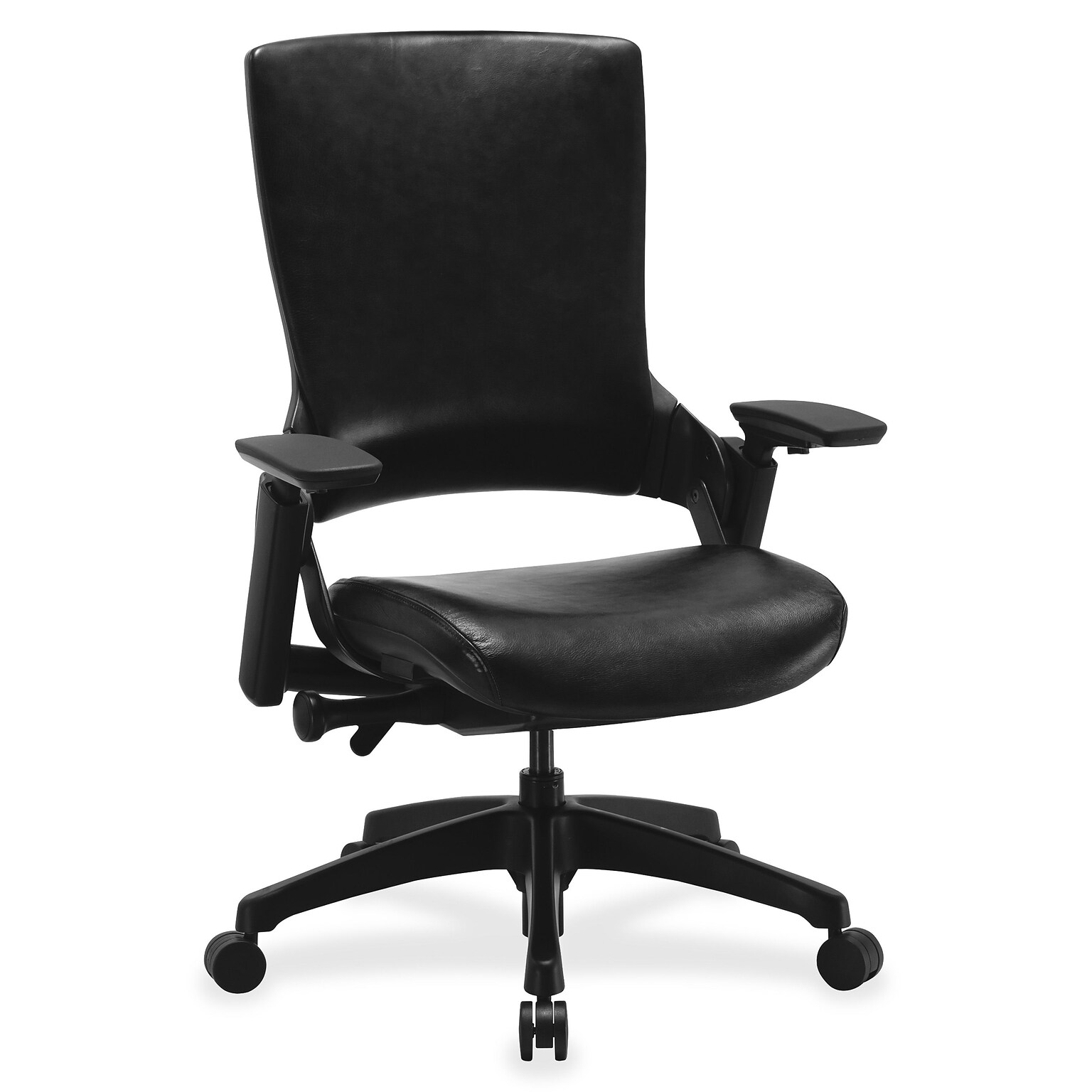 Lorell Serenity Series Executive Multifunction High-back Chair, 25.2W x 23.2D x 40.5H, Black (LLR59529)