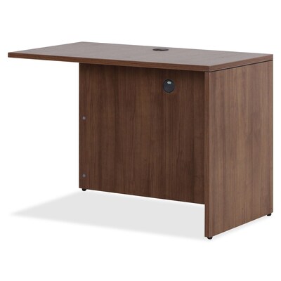 Lorell Essentials Series Return Shell, 47.3W x 23.6D x 29.5H, Walnut Laminate (LLR69979)