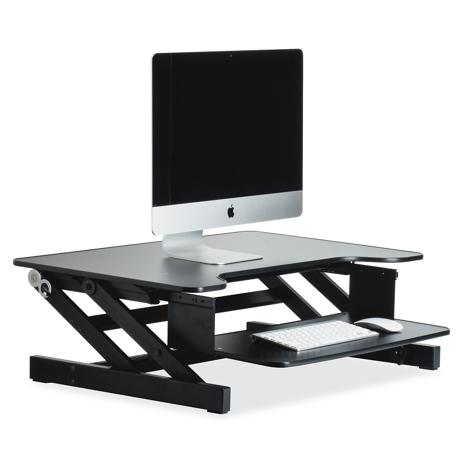 Lorell Monitor Riser - 16 Height x 32 Width x 21.5 Depth - Desktop - Black