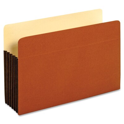 Pendaflex 10% Recycled Reinforced File Pocket, 5 1/4 Expansion, Legal Size, Redrope, 10/Box (PFX64274)
