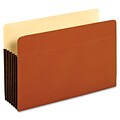 Pendaflex 10% Recycled Reinforced File Pocket, 5 1/4 Expansion, Legal Size, Redrope, 10/Box (PFX64274)