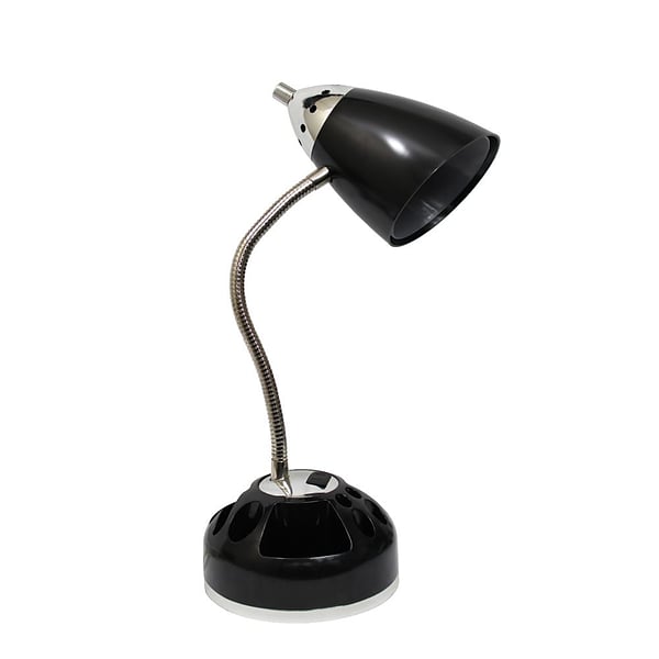 All the Rages Limelights LD1015-BLK Flossy Organizer Desk Lamp, Black