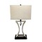 Elegant Designs Conference Room Hourglass Shape With Pendulum Table Lamp, Black/Chrome Finish