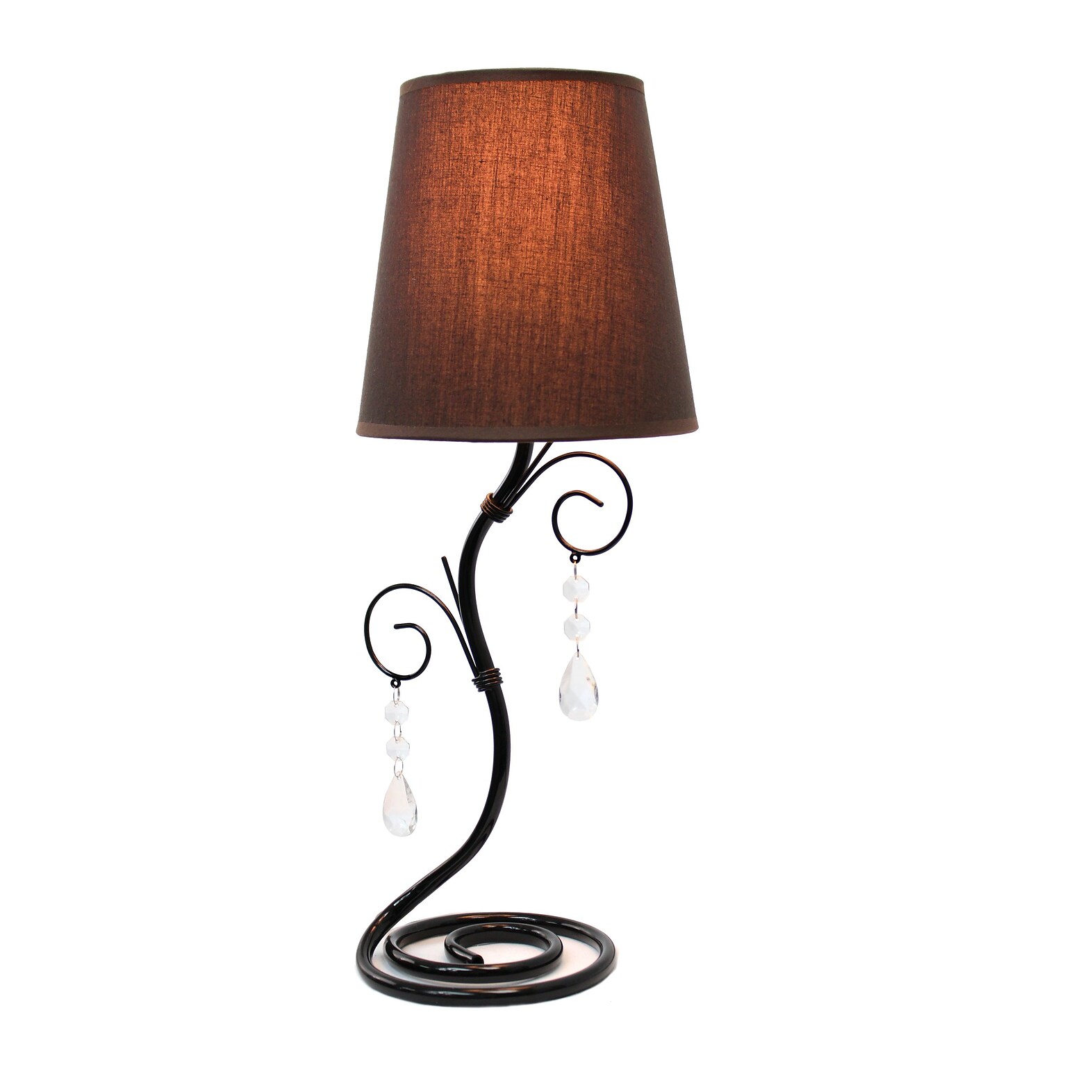 All the Rages Simple Designs LT2010-BWN Table Lamp, Twisted Vine