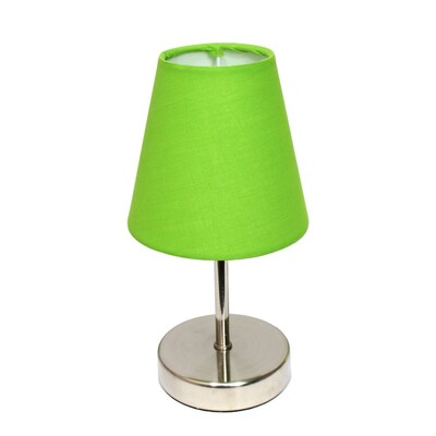 All the Rages Simple Designs LT2013-GRN Nickel Table Lamp Shade, Green
