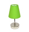 All the Rages Simple Designs LT2013-GRN Nickel Table Lamp Shade; Green