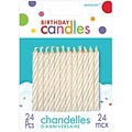 Amscan Spiral Birthday Candles, 2.5, White, 12/Pack, 24 Per Pack (17105.08)