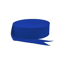 Amscan Jumbo Crepe Streamer, 1.75 x 500, Royal Blue, 9/Pack (18205.105)