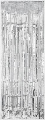 Amscan Metallic Curtains; 8 x 3, Silver