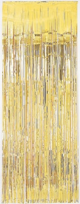 Amscan Metallic Curtains, 8 x 3, Gold, 4/Pack (24200.19)