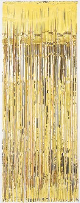 Amscan Metallic Curtains, 8 x 3, Gold, 4/Pack (24200.19)