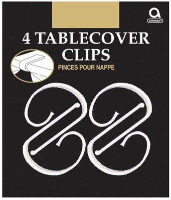 Amscan Plastic Tablecover Clips, 2.5L x 1.25W, 18/Pack, 4 Per Pack (34008)