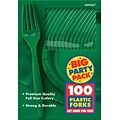 Amscan Big Party Pack Mid Weight Forks, Green, 3/Pack, 100 Per Pack (43600.03)