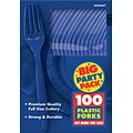Amscan Big Party Pack Mid Weight Fork, Royal Blue, 3/Pack, 100 Per Pack (43600.105)
