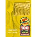 Amscan Big Party Pack Mid Weight Spoon, Sunshine Yellow, 3/Pack, 100 Per Pack (43601.09)