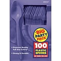 Amscan Big Party Pack Mid Weight Spoon, Purple, 3/Pack, 100 Per Pack (43601.106)