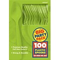 Amscan Big Party Pack Mid Weight Spoon, Kiwi, 3/Pack, 100 Per Pack (43601.53)