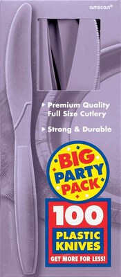 Amscan Big Party Pack Mid Weight Knife, Lavender, 3/Pack, 100 Per Pack (43603.04)