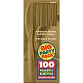 Amscan Big Party Pack Mid Weight Knife, Gold, 3/Pack, 100 Per Pack (43603.19)