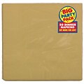 Amscan Big Party Pack Dinner Napkin, 2-Ply, Gold, 6/Pack, 50 Per Pack (62215.19)