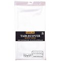 Amscan 54 x 108 White Lace Plastic Tablecover, 5/Pack (77000)