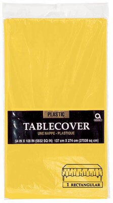 Amscan 54 x 108 Sunshine Plastic Tablecover, 12/Pack (77015.09)