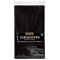 Amscan Plastic Tablecover, 54W x 108L, Black, 12/Pack (77015.1)