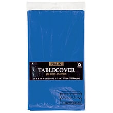 Amscan 54 x 108 Royal Blue Plastic Tablecover, 12/Pack (77015.105)