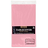 Amscan 54 x 108 Pink Plastic Tablecover, 12/Pack (77015.109)