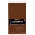 Amscan 54 x 108 Brown Plastic Table cover, 12/Pack (77015.111)