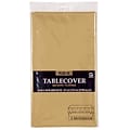 Amscan 54 x 108 Gold Plastic Tablecover, 12/Pack (77015.19)