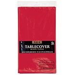 Amscan 54 x 108 Apple Red Plastic Tablecover, 12/Pack (77015.4)