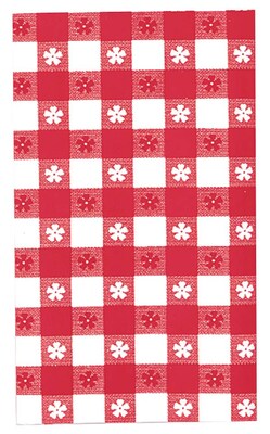 Amscan 54 x 108 Red Gingham Plastic Tablecover, 6/Pack (77016)